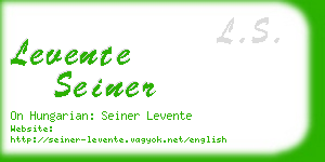 levente seiner business card
